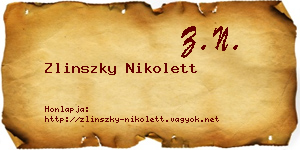 Zlinszky Nikolett névjegykártya